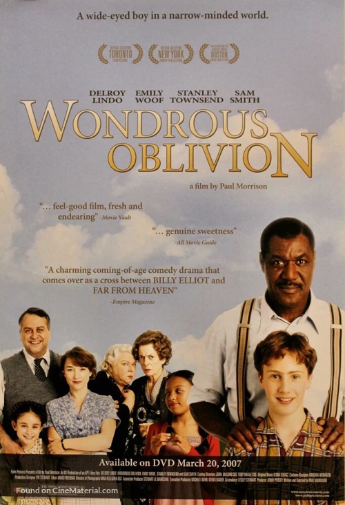 Wondrous Oblivion - British Video release movie poster