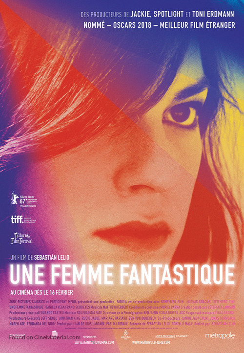 Una mujer fant&aacute;stica - Canadian Movie Poster