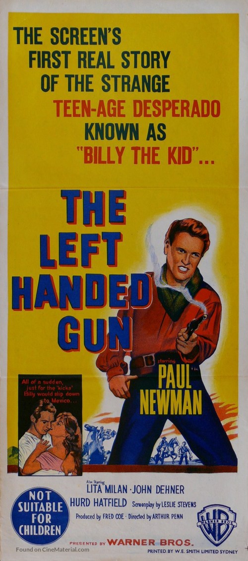 The Left Handed Gun - Australian Movie Poster