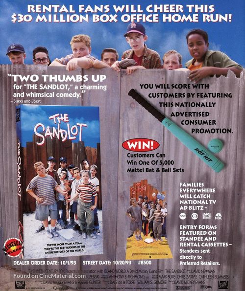 The Sandlot - Video release movie poster