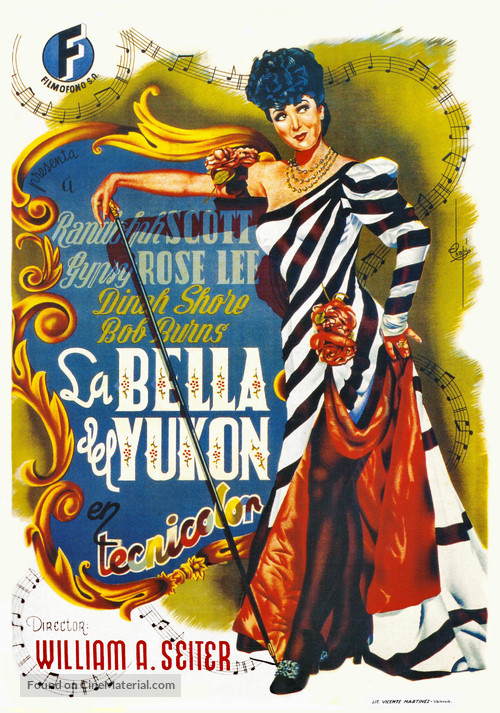 Belle of the Yukon - Spanish Movie Poster
