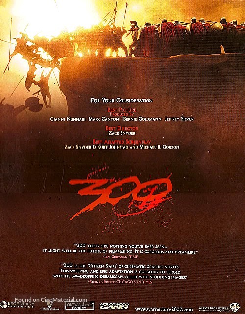 300 - For your consideration movie poster