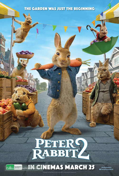 Peter Rabbit 2: The Runaway - Australian Movie Poster