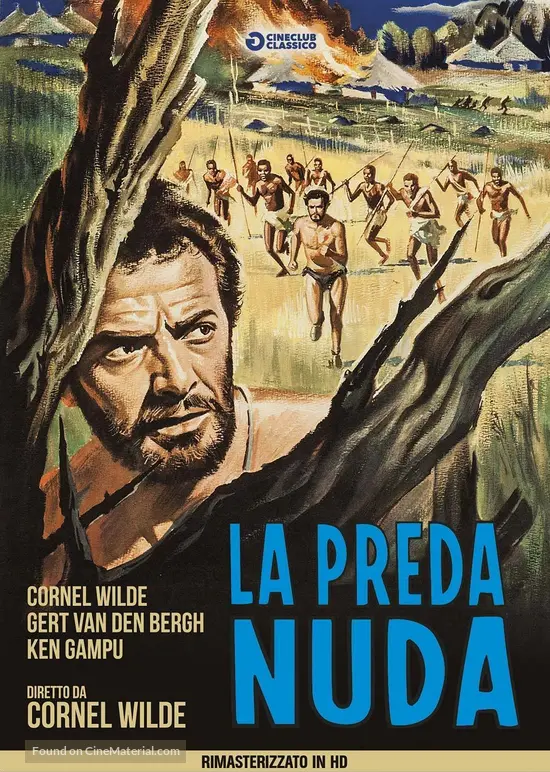 The Naked Prey - Italian DVD movie cover