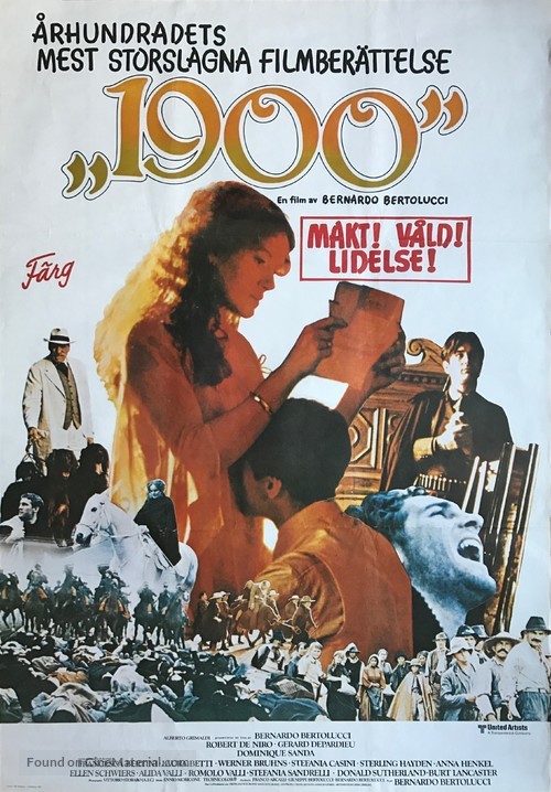Novecento - Swedish Movie Poster