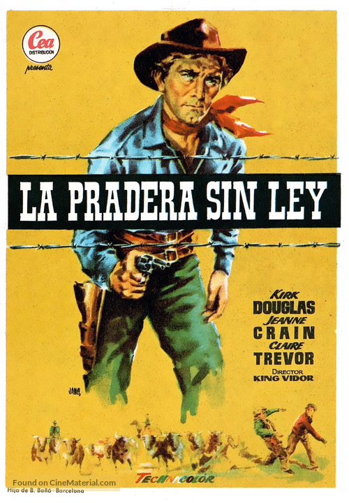 Man Without a Star - Spanish Movie Poster