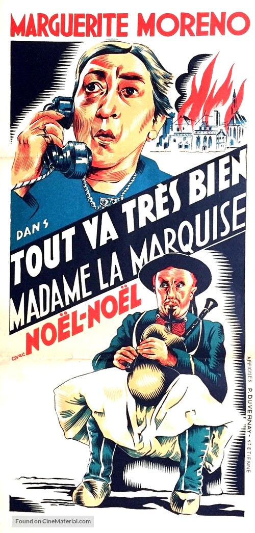 Tout va tr&egrave;s bien madame la marquise - French Movie Poster