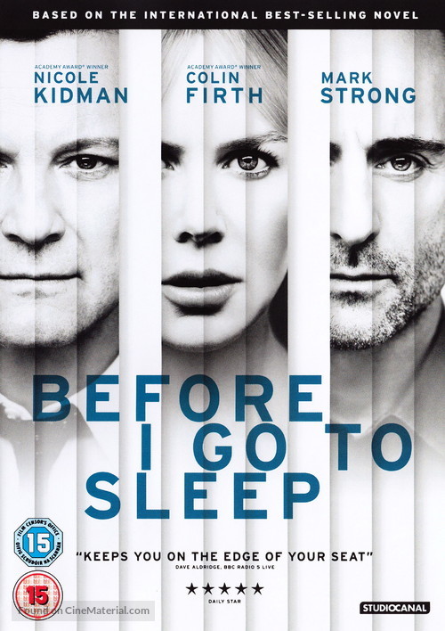 Before I Go to Sleep - British DVD movie cover