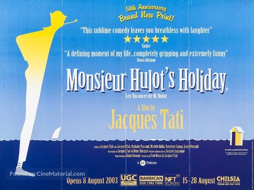 Les vacances de Monsieur Hulot - British Re-release movie poster