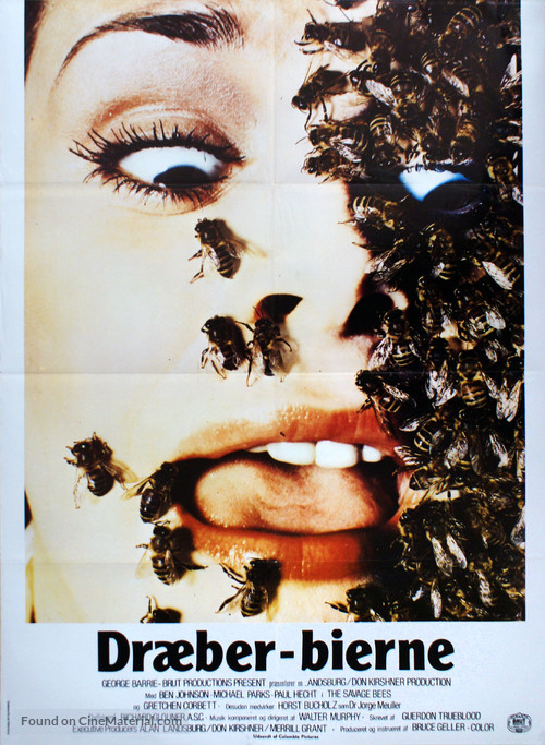 The Savage Bees - Danish Movie Poster