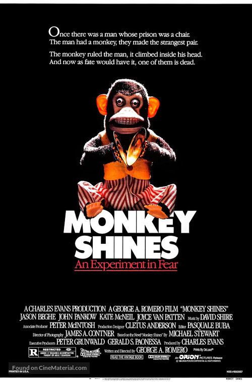 Monkey Shines - Movie Poster
