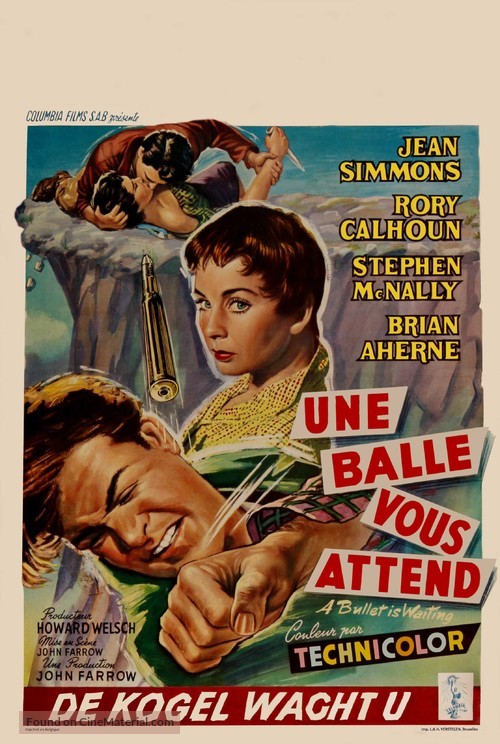 A Bullet Is Waiting - Belgian Movie Poster