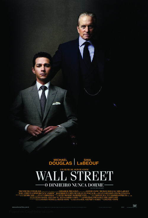 Wall Street: Money Never Sleeps - Brazilian Movie Poster