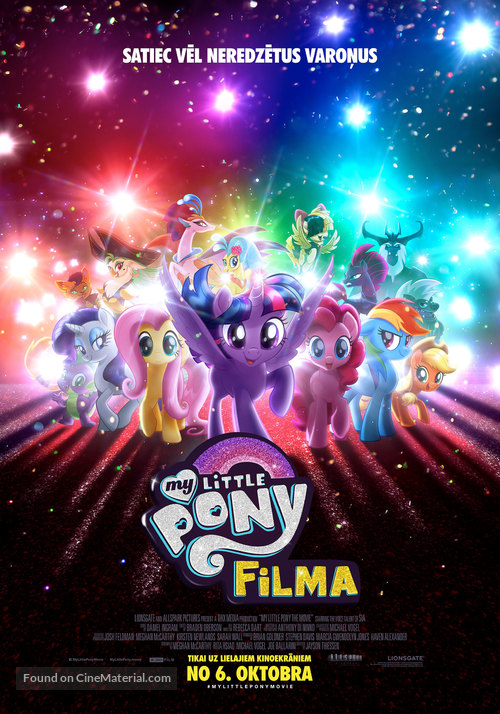 My Little Pony : The Movie - Latvian Movie Poster