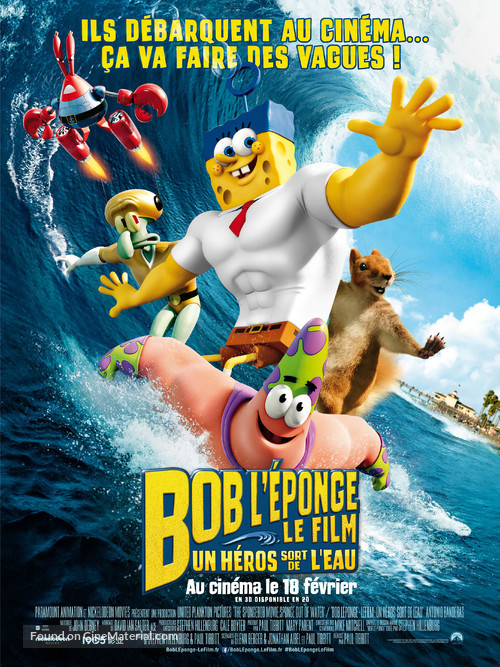 The SpongeBob Movie: Sponge Out of Water - French Movie Poster