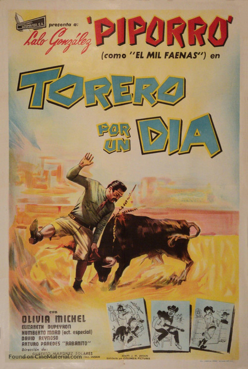 Torero por un d&iacute;a - Mexican Movie Poster