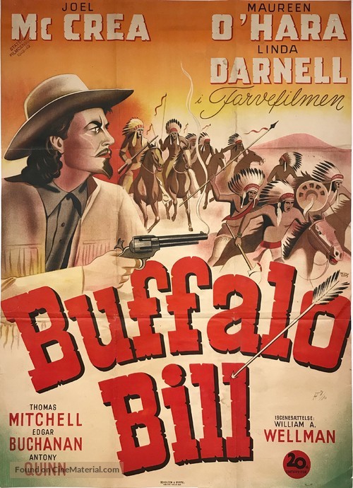 Buffalo Bill - Danish Movie Poster