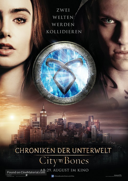 The Mortal Instruments: City of Bones - German Movie Poster