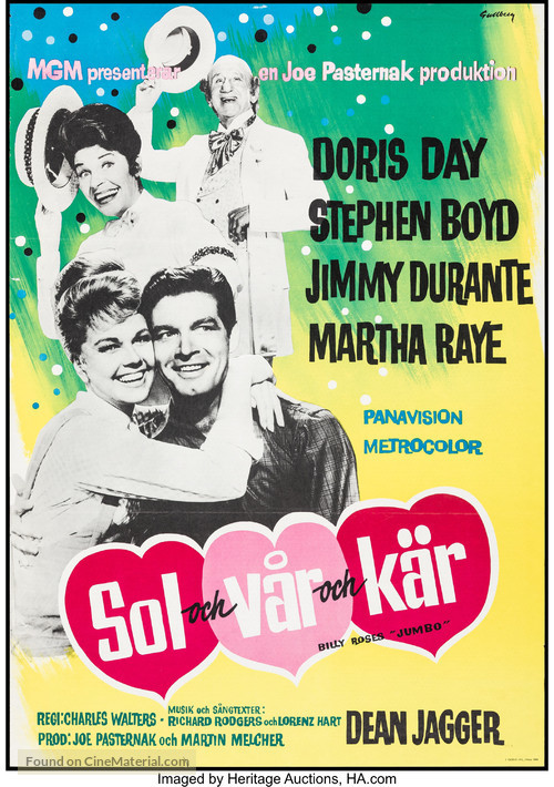 Billy Rose&#039;s Jumbo - Swedish Movie Poster
