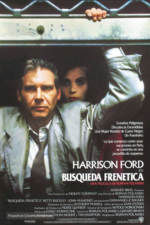 Frantic - Argentinian Movie Poster
