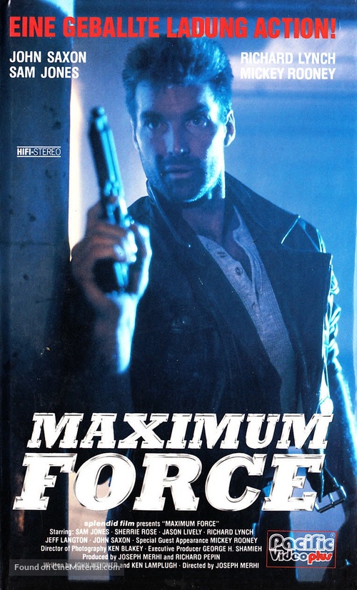 Maximum Force - German VHS movie cover