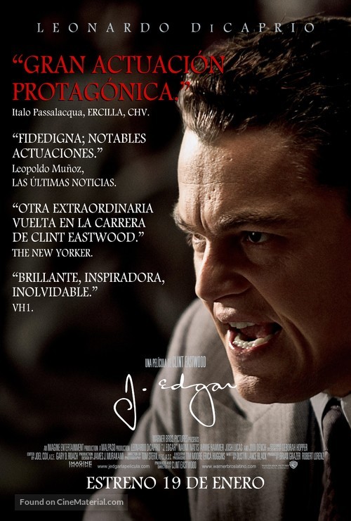 J. Edgar - Chilean Movie Poster