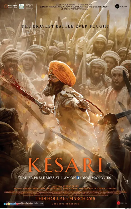 Kesari 2019 Indian Movie Poster
