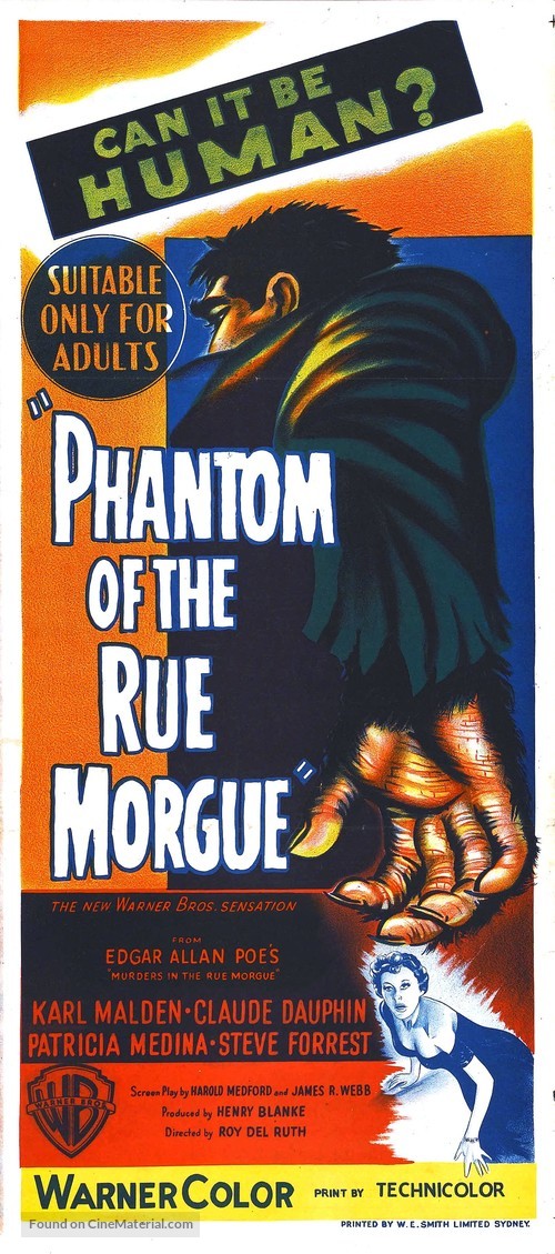 Phantom of the Rue Morgue - Australian Movie Poster