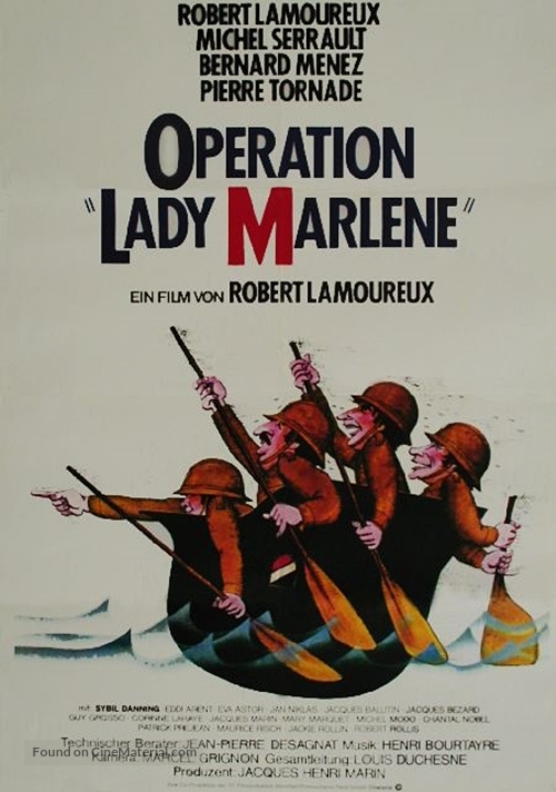 Op&eacute;ration Lady Marl&egrave;ne - German Movie Poster