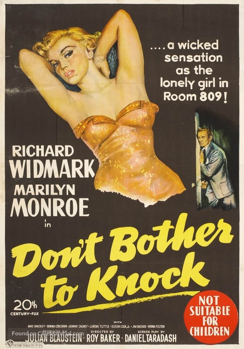 Don&#039;t Bother to Knock - Australian Movie Poster