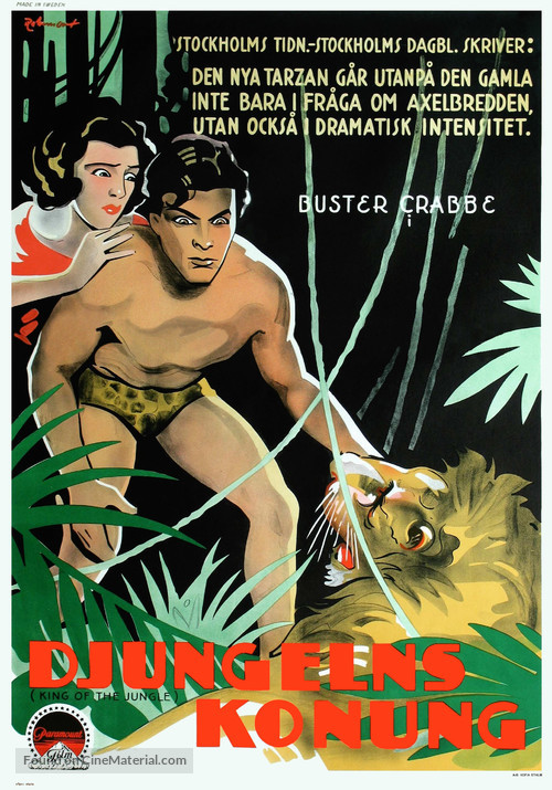 King of the Jungle - Swedish Movie Poster