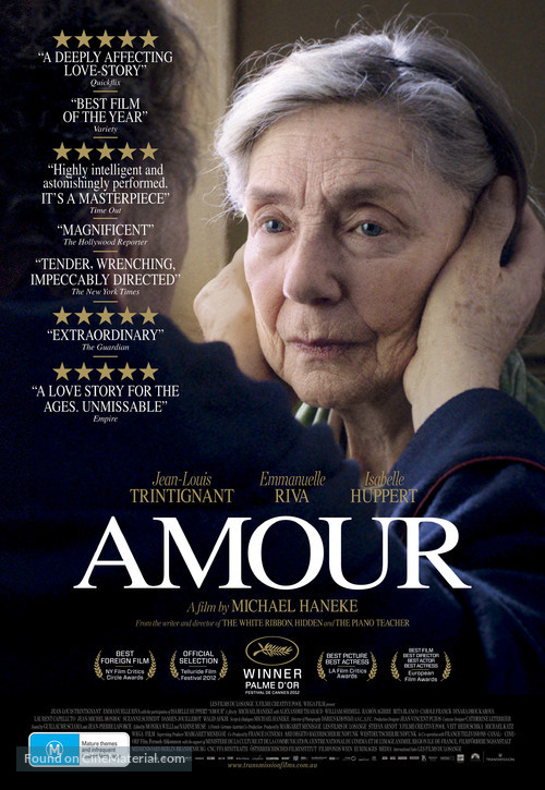 Amour - Australian Movie Poster