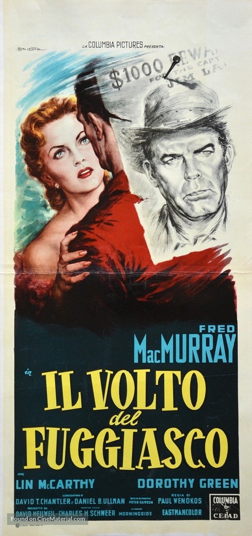 Face of a Fugitive - Italian Movie Poster