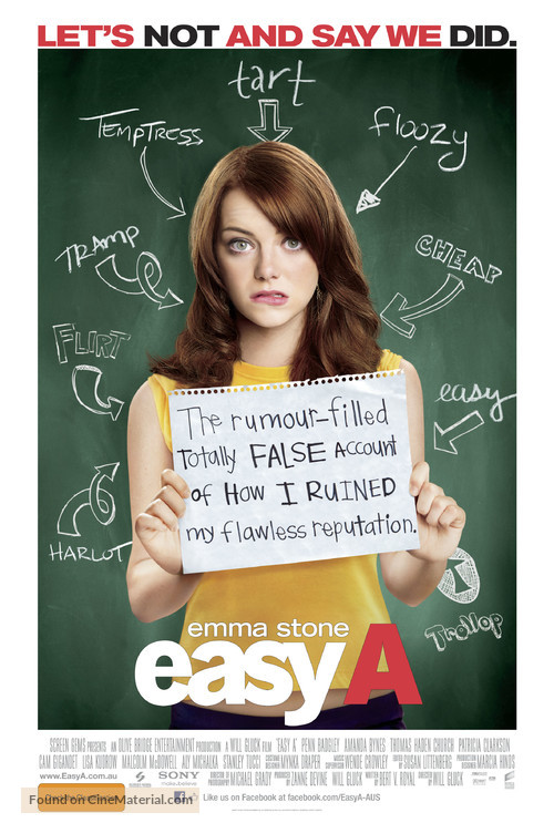 Easy A - Australian Movie Poster