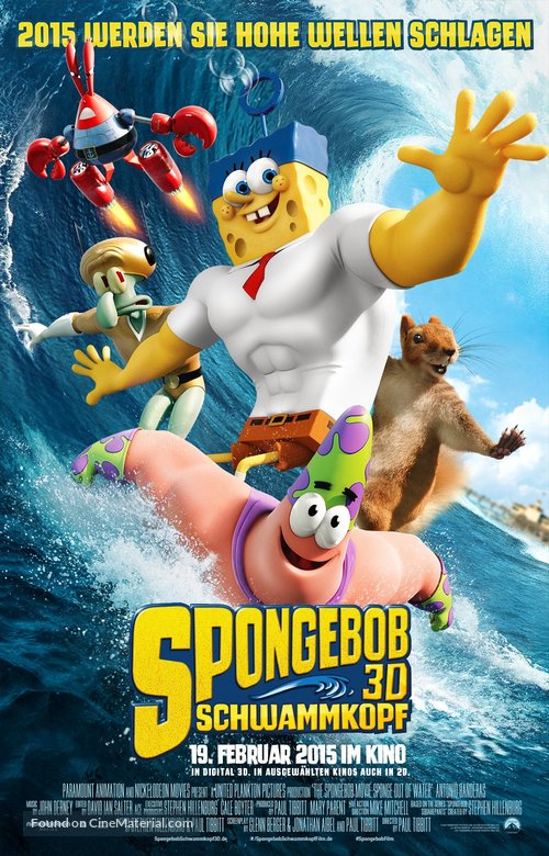 The SpongeBob Movie: Sponge Out of Water - German Movie Poster