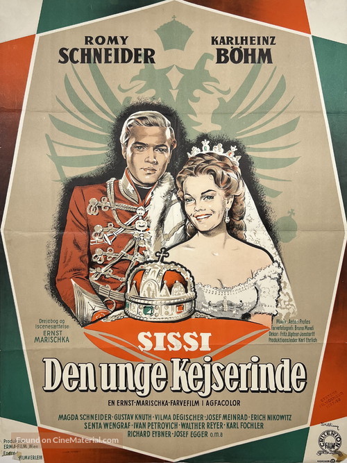 Sissi - Die junge Kaiserin - Danish Movie Poster