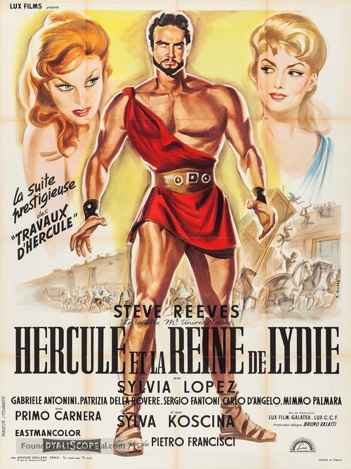 Ercole e la regina di Lidia - French Movie Poster