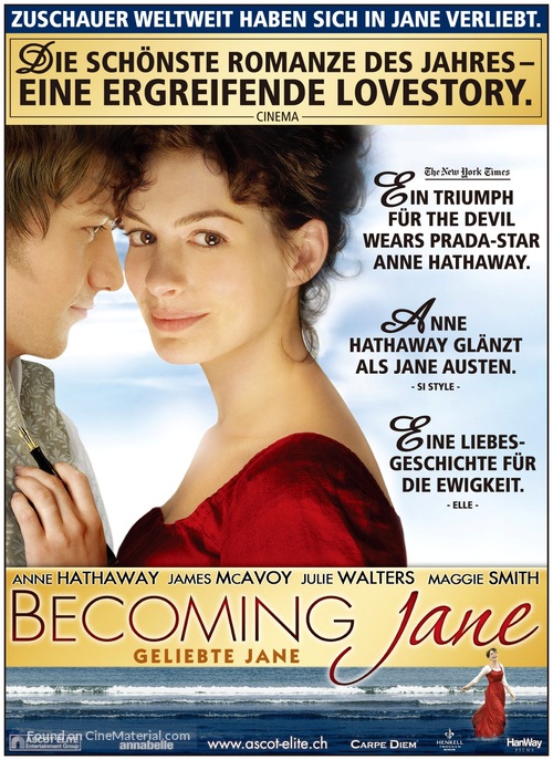 Becoming Jane - Swiss Movie Poster