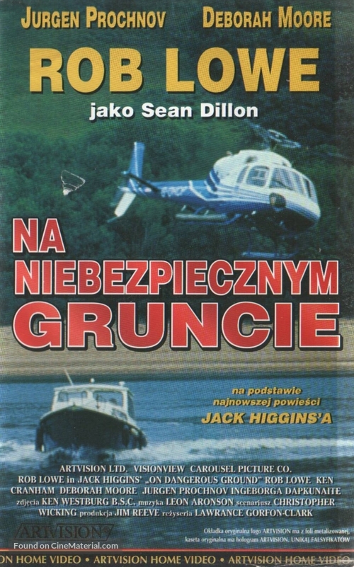 On Dangerous Ground - Polish VHS movie cover