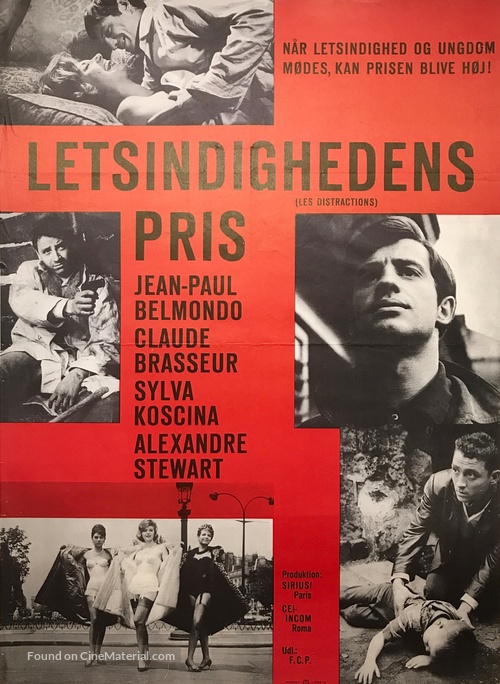 Distractions, Les - Danish Movie Poster