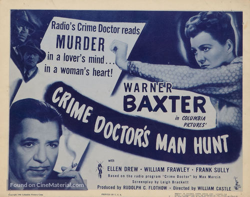 Crime Doctor&#039;s Man Hunt - Movie Poster