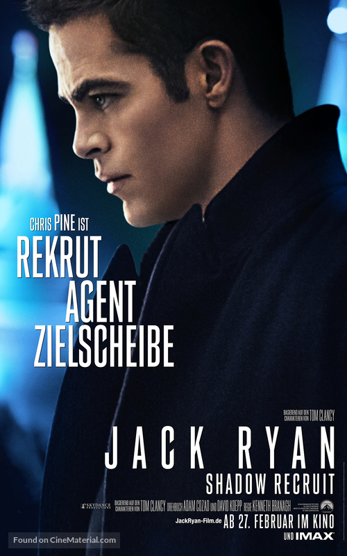 Jack Ryan: Shadow Recruit - German Movie Poster