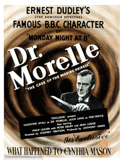 Dr. Morelle: The Case of the Missing Heiress - British Movie Poster