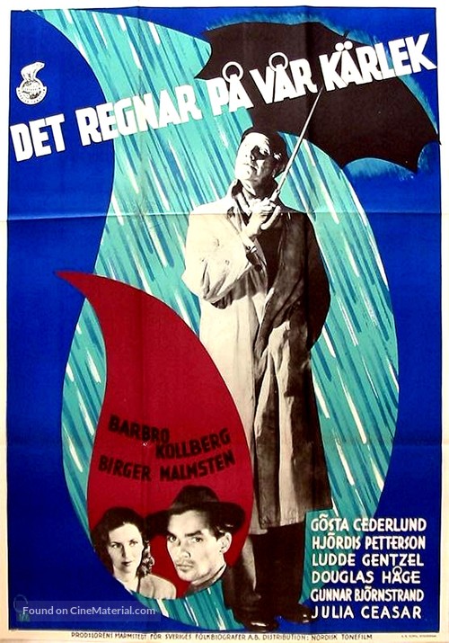 Det regnar p&aring; v&aring;r k&auml;rlek - Swedish Movie Poster