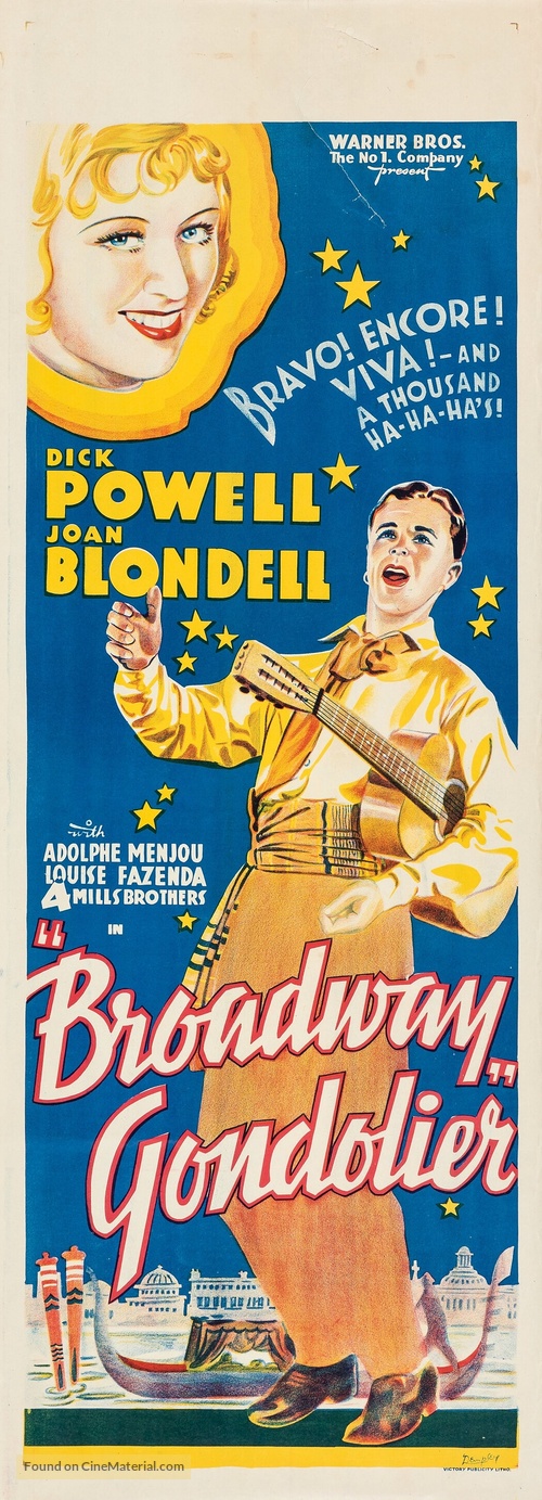 Broadway Gondolier - Australian Movie Poster