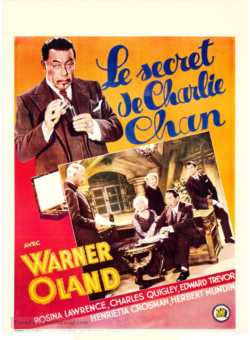 Charlie Chan&#039;s Secret - Belgian Movie Poster