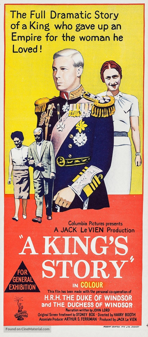 A King&#039;s Story - Australian Movie Poster