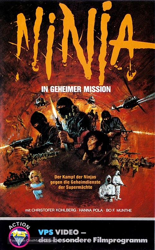 The Ninja Mission - German VHS movie cover