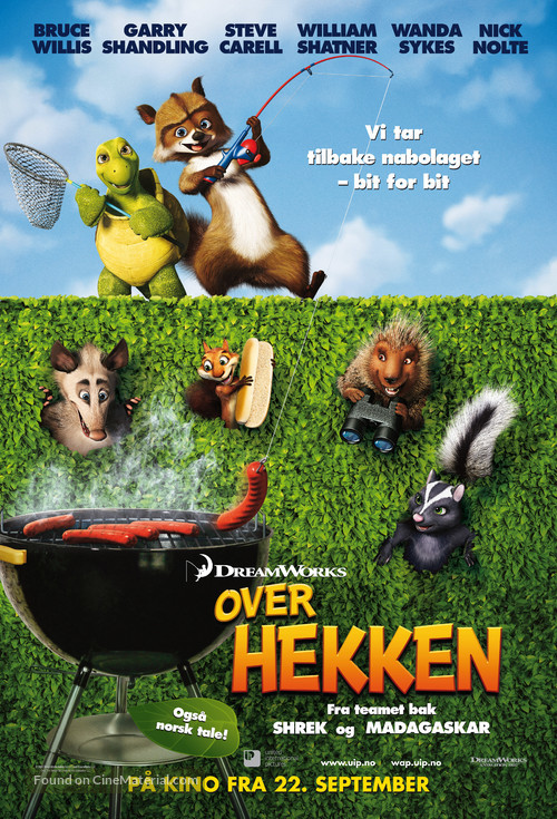 Over the Hedge - Norwegian Movie Poster