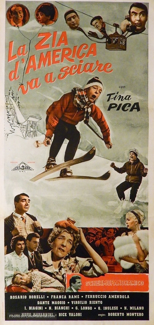 Zia d&#039;America va a sciare, La - Italian Movie Poster